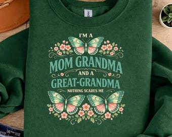 Strong Women Grandma PNG: Floral Butterfly Women Empowerment Quote PNG Family Love Printable Design