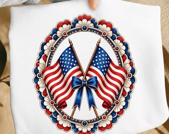 Patriotic Coquette PNG, Faith PNG, Patriotic PNG, American Png, Whimsy Png, Girly Png, Dainty Png, Stripes Png, Memorial Day Png