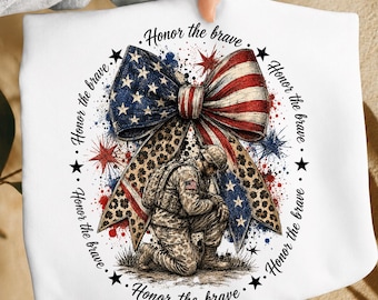Honor The Brave PNG, Patriotic Military Tribute Design, American Soldier Memorial Day Veteran Support USA Pride Graphic