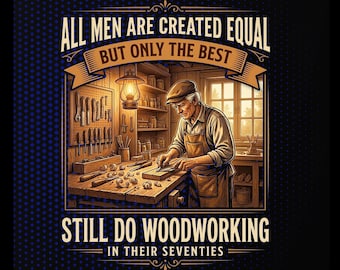 Woodworking Humor PNG: Woodworker In Seventies Carpenter (Digital Download)