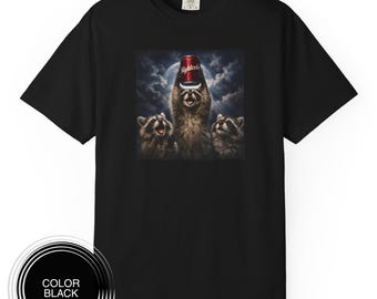 Funny Raccoon T Shirt, Three Raccoons Meme Tee, Vintage Animal Graphic Shirt, Streetwear Unisex TShirt, Cute Funny Animal Gift