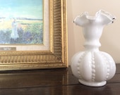 Milk Glass Vase - Fenton Glass Vases - Fenton Silvercrest Vase - White Fenton Vase - Bud Vase - Fenton Milk Glass -