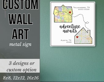 Keepsake Map Custom New Home Gift, Moving Gift for Friend, Valentines Long Distance Relationship, Neighbor Moving Gift, Going Away Present
