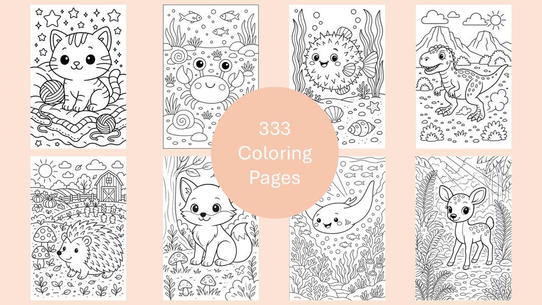 Printable Kids Coloring Book | 300+ Page | Big Bundle PDF | Fun ...
