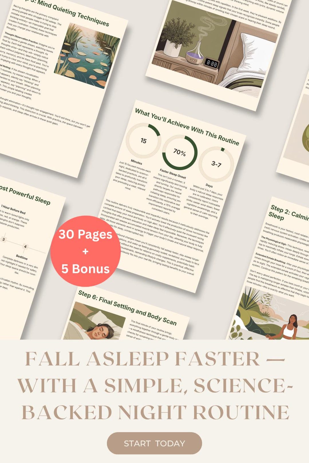 15-min Bedtime Routine Guide | Sleep Well Tips (printable PDF) - Etsy