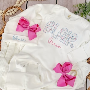 Newborn girl coming home outfit baby girl coming home outfit baby coming home outfit girl personalized baby girl going home outfit summer