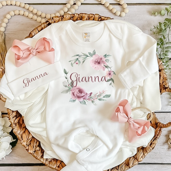 Newborn Girl Coming Home Outfit baby girl going home outfit take me home outfit personalized newborn outfit summer girl baby hospital outfit