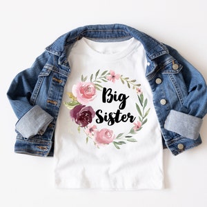 Big Sister Shirt-Big Sister Announcement Shirt-Big Sister Outfit-Big Sister Shirt Announcement-Big Sister Shirt-Pink Raglan Top image 1