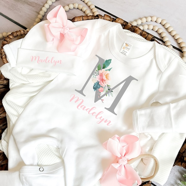 Baby Girl Coming Home Outfit, Baby Girl Clothes, Newborn Girl, Coming Home Outfit, Personalized Baby Girl, Newborn Girl Clothes, Baby Gift