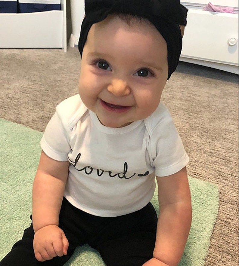 Loved Baby Girl Onesie® Baby Girl Clothes Newborn Girl Etsy