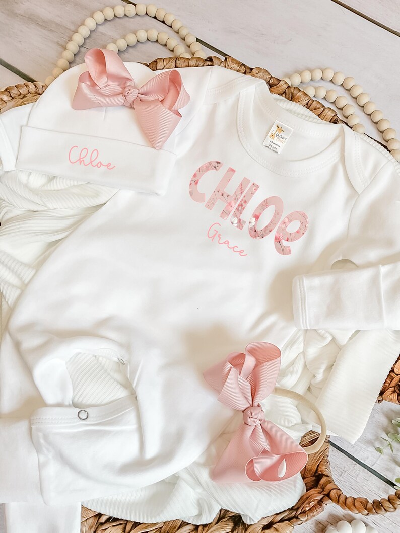 Going Home Outfit Baby Outfit Girl Personalized Baby Girl Outfit Set