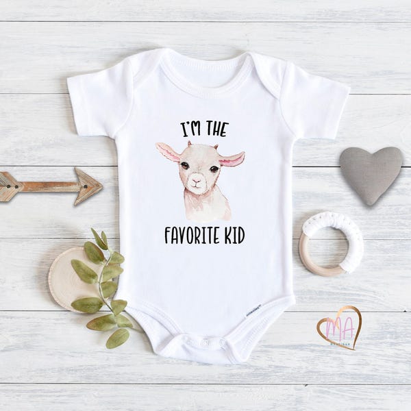 Goat Bodysuit Goat Baby Clothes Funny Baby Boy Funny Baby funny gift for girl farm baby gifts gender neutral baby shower gift