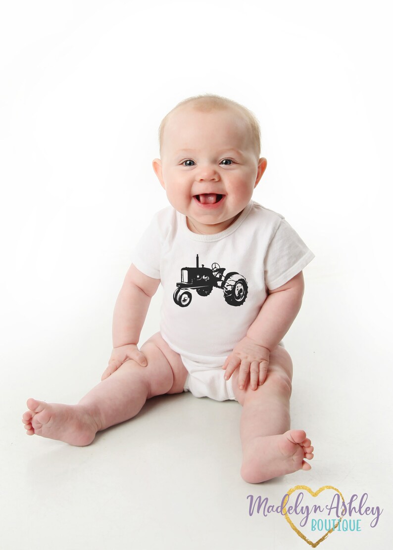 Tractor Onesie® Baby Boy Tractor Onesie® Farm Onesie® Baby Etsy