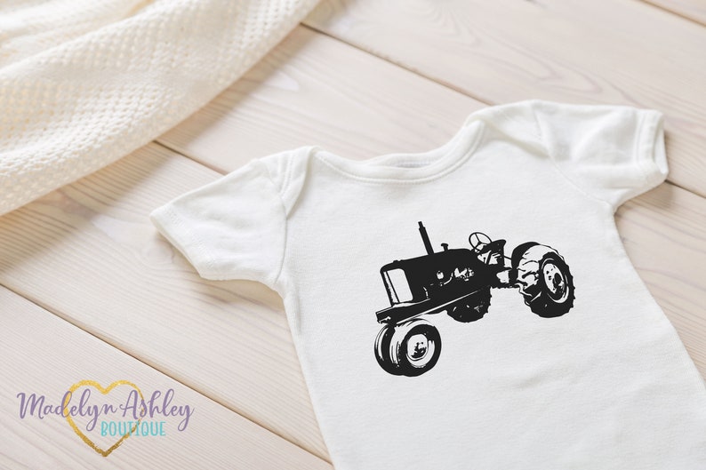 Tractor Onesie® Farm Onesie® Baby Boy Onesie® Baby Etsy