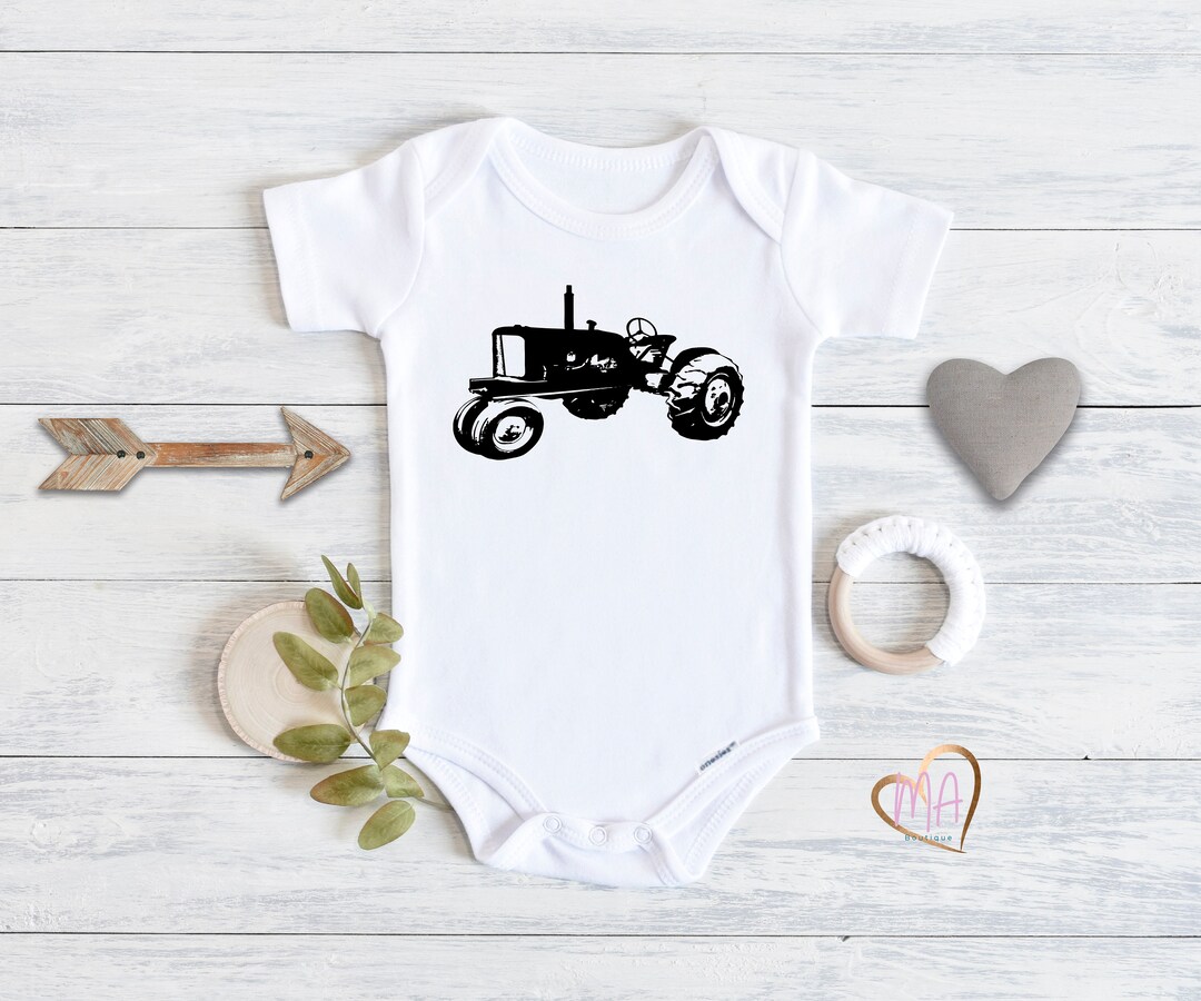 Tractor Onesie® Baby Boy Tractor Onesie® Farm Onesie® Baby Etsy
