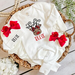 Baby christmas outfit girls Christmas outfit for baby girl Christmas outfit newborn girl reindeer newborn outfit baby girl clothes for baby