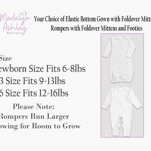 Personalized Baby Outfit: Take Home Newborn Girl Clothing Custom Name Embroidered Romper Coming Home Bring Baby Girl Gift Shower Keepsake image 12