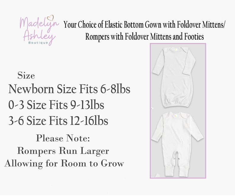 Personalized Baby Outfit: Take Home Newborn Girl Clothing Custom Name Embroidered Romper Coming Home Bring Baby Girl Gift Shower Keepsake image 12
