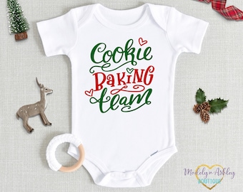 Christmas Cookie Baking Team Bodysuit  First Christmas Outfit