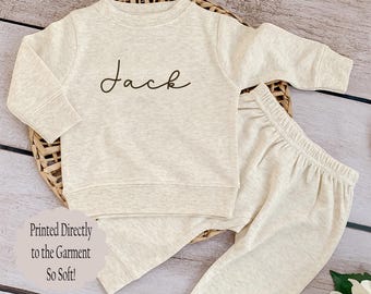 baby outfit set Neutral Newborn boy coming home Oatmeal and Brown outfit baby boy coming home outfit personalized baby boy going home outfit