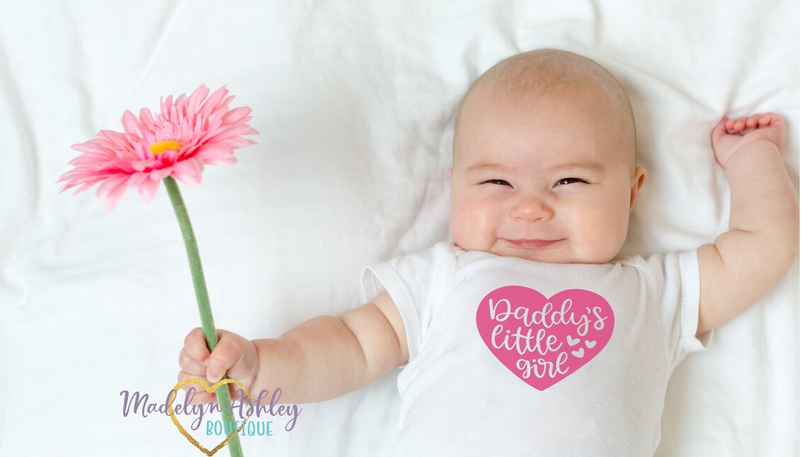Daddys Girl Baby Onesie® Baby Girl Onesie® Baby Shower Etsy