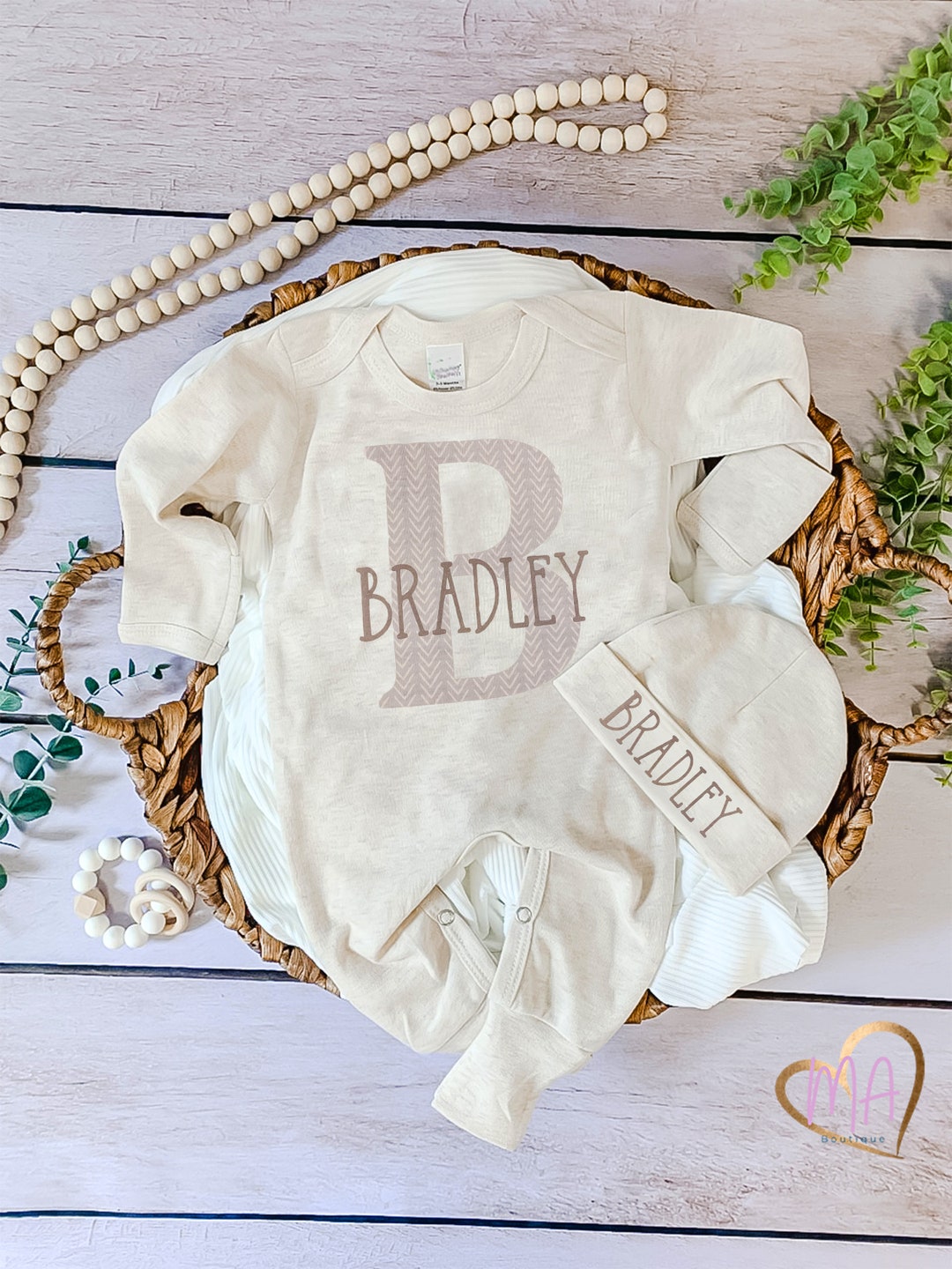 Newborn Boy Coming Home Outfit, Personalized Baby Set, Personalized ...