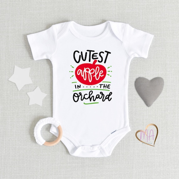 Cutest Apple Bodysuit Apple Baby Bodysuit Fall Bodysuit Baby Clothes  Baby Boy Clothes Baby Shower Gift Baby Gift