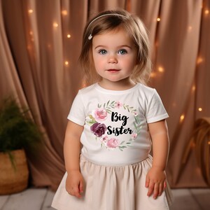 Big Sister Shirt-Big Sister Announcement Shirt-Big Sister Outfit-Big Sister Shirt Announcement-Big Sister Shirt-Pink Raglan Top image 2