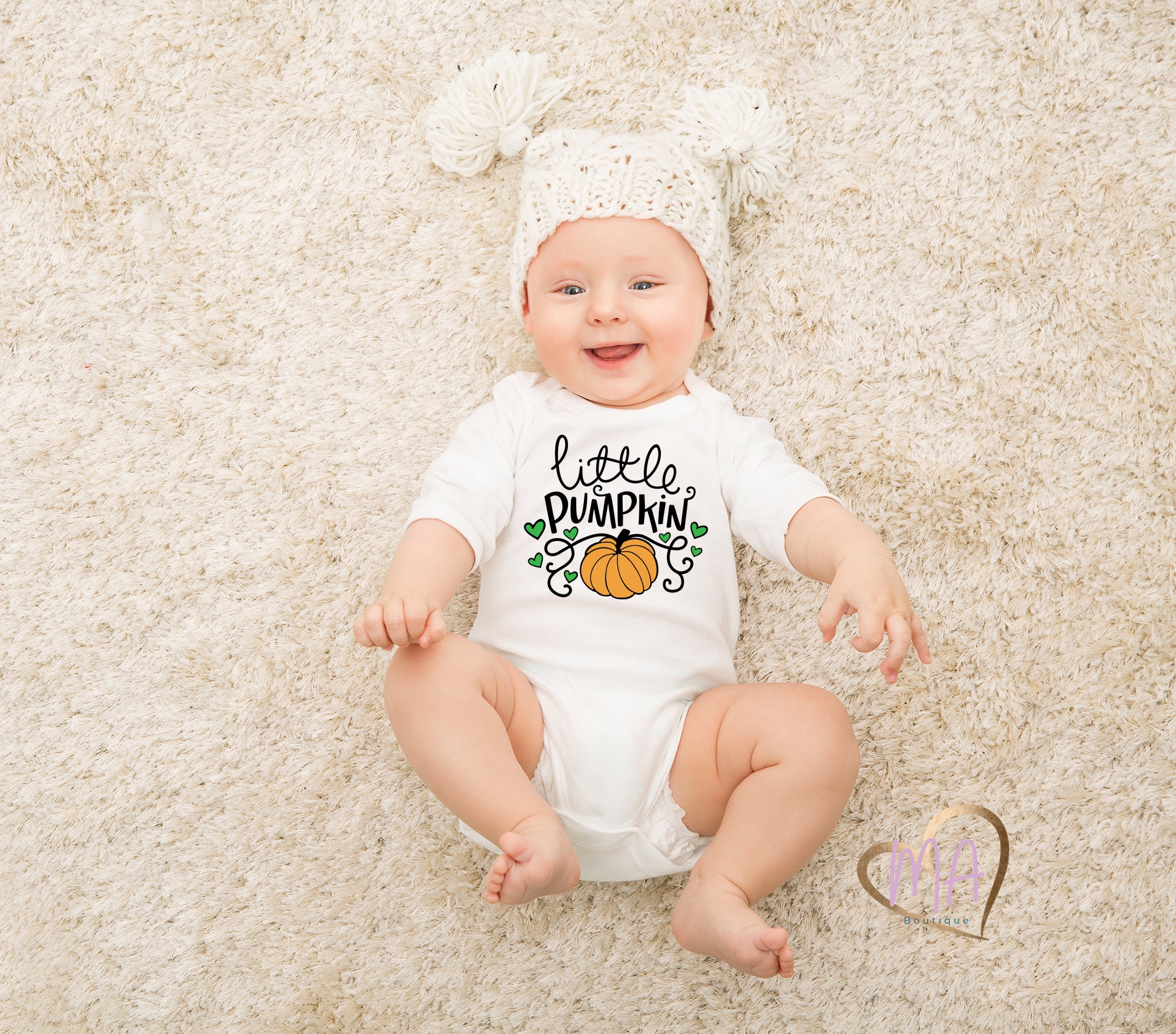 Little Pumpkin Onesie® Baby Pumpkin Onesie® Halloween Etsy