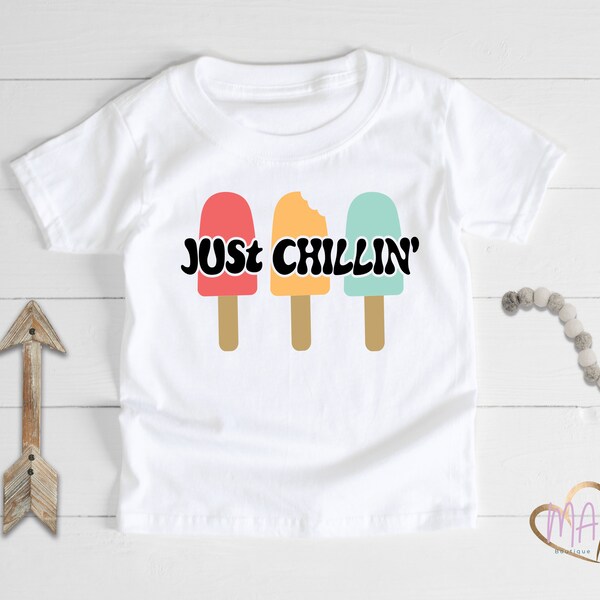 Just Chillen' Kids Tee Shirt - Kids Summer Tee Shirt - Just Chillen' Baby Onesie® - Funny Baby Onesie® -  Summer Baby Onesie®