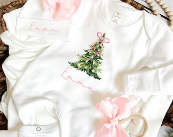 Coquette Christmas Newborn Baby Girl First outfit for baby girl Christmas outfit newborn girl Christmas baby Outfit 1st Christmas
