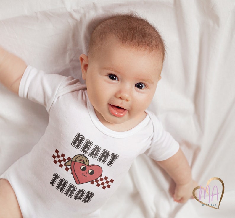 Boys Valentine Shirt Heart Throb Baby Boy Onesie® Etsy