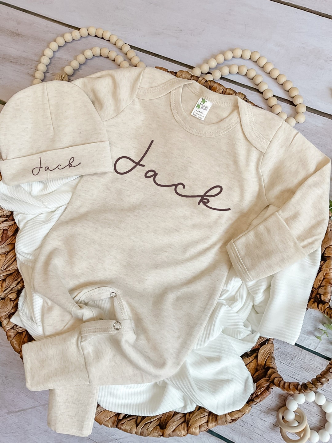 Newborn Button Front Romper & Hat Set in Apple main image 1