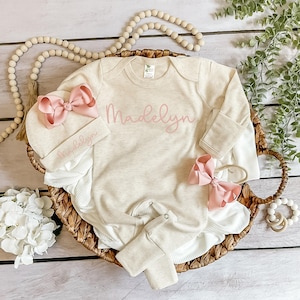 Baby Girl Coming Home Outfit - Personalized Baby Outfit - Baby Girl Clothes - Newborn Girl Coming Home Outfit - Baby Girl Take Home Outfit