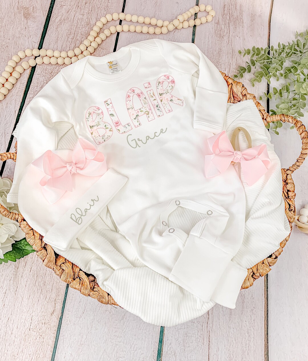 Going Home Outfit Baby Outfit Girl Personalized Baby Girl Outfit Set