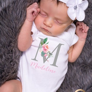 Personalized baby girl outfit personalized baby girl gift personalized Onesies® for babies girls coming home outfit baby girl clothes 0-3