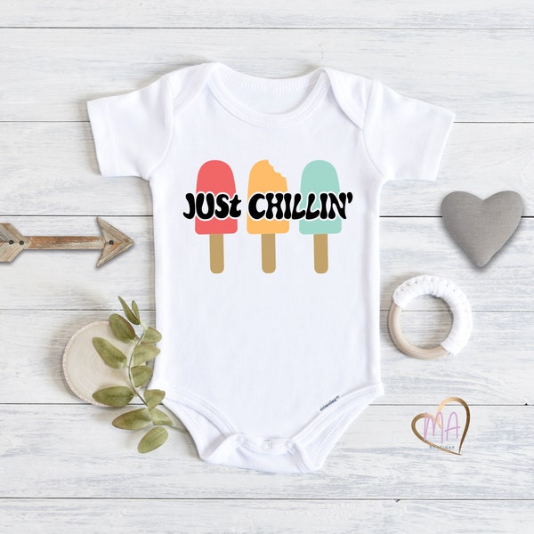 Just Chillen' Baby Onesie® - Summer Onesie® - Funny Baby Onesie® - Kids Summer Tee Shirt - Funny Kids Shirt