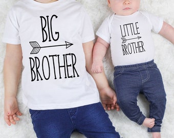 Chemises grand frère petit frère - chemises frères et sœurs - chemise grand frère - chemise petit frère - t-shirt grand frère petit frère - nouveau bébé