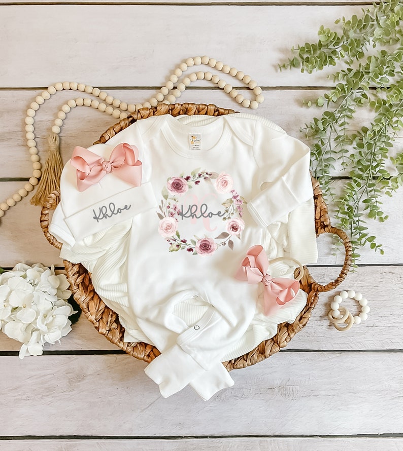 Newborn girl coming home outfit baby girl coming home outfit image 2