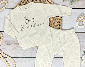Big Brother Toddler Sweatshirt Big Brother Joggers Set Big Brother Gift Pregnancy Announcement Gift Siblings Gift Set