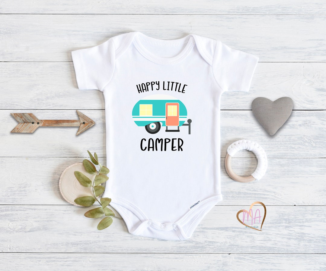 Happy Camper Baby Onesie®, Camping Onesie®, Baby Camping Shirt, Baby