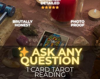 Lectura de Tarot con una carta / Haz cualquier pregunta / Análisis rápido del Tarot / Amor, carrera y orientación vital / Entrega el mismo día