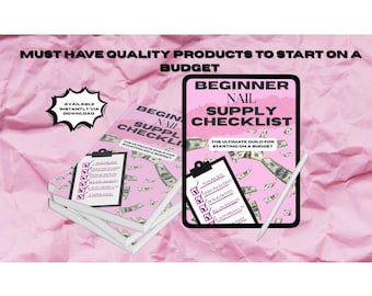 Beginner Nail Tech Supply Checklist eBook, Budget Nail Tech Starter Kit Guide, Affordable Nail Tech Essentials, Digital Download
