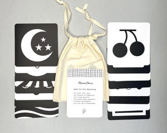 High-Contrast Flash Baby Cards | Black & White Visual Cards | Sensory Set | Montessori toys | Newborn Gift | Tummy Time Cards