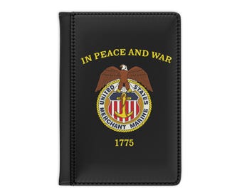 In Peace And War Merchant Marine emblem Passport Cover | 1775