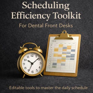 Scheduling Efficiency Toolkit for Dental Offices | Front Desk Training & Printable Scheduling System