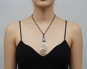 Handmade Alpaca Silver Peacock Necklace – Bohemian Artisan Jewelry