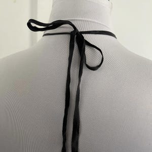 Beth Bowley Silk Halter Dress Size 4 Black White Abstract Geo Anthropologie image 4
