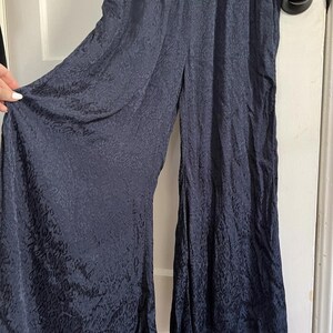 Anthropologie Maeve Jacqueline Jumpsuit Navy Blue Jacquard Textured XS Romper image 3