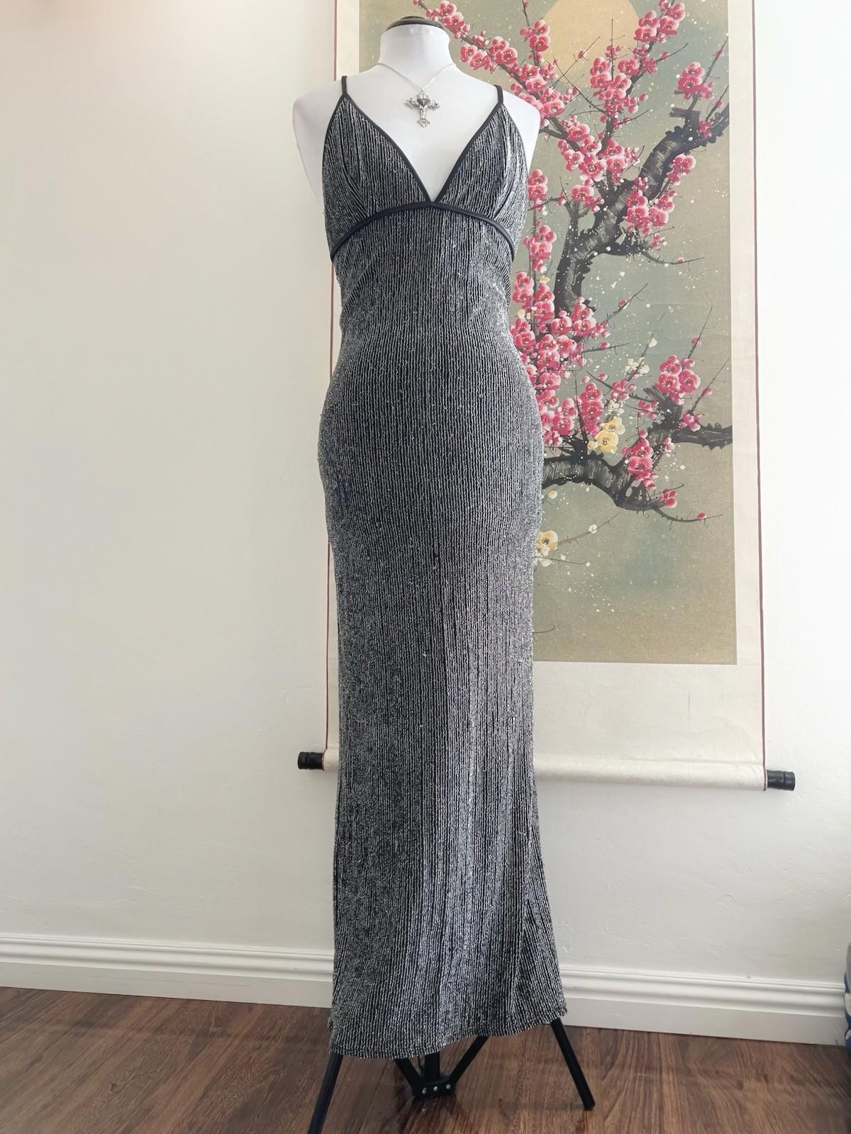 green emerald velvet dress Vintage 90s Glitter Maxi Dress from Ronni Nicole for Ouida  Odd Faery